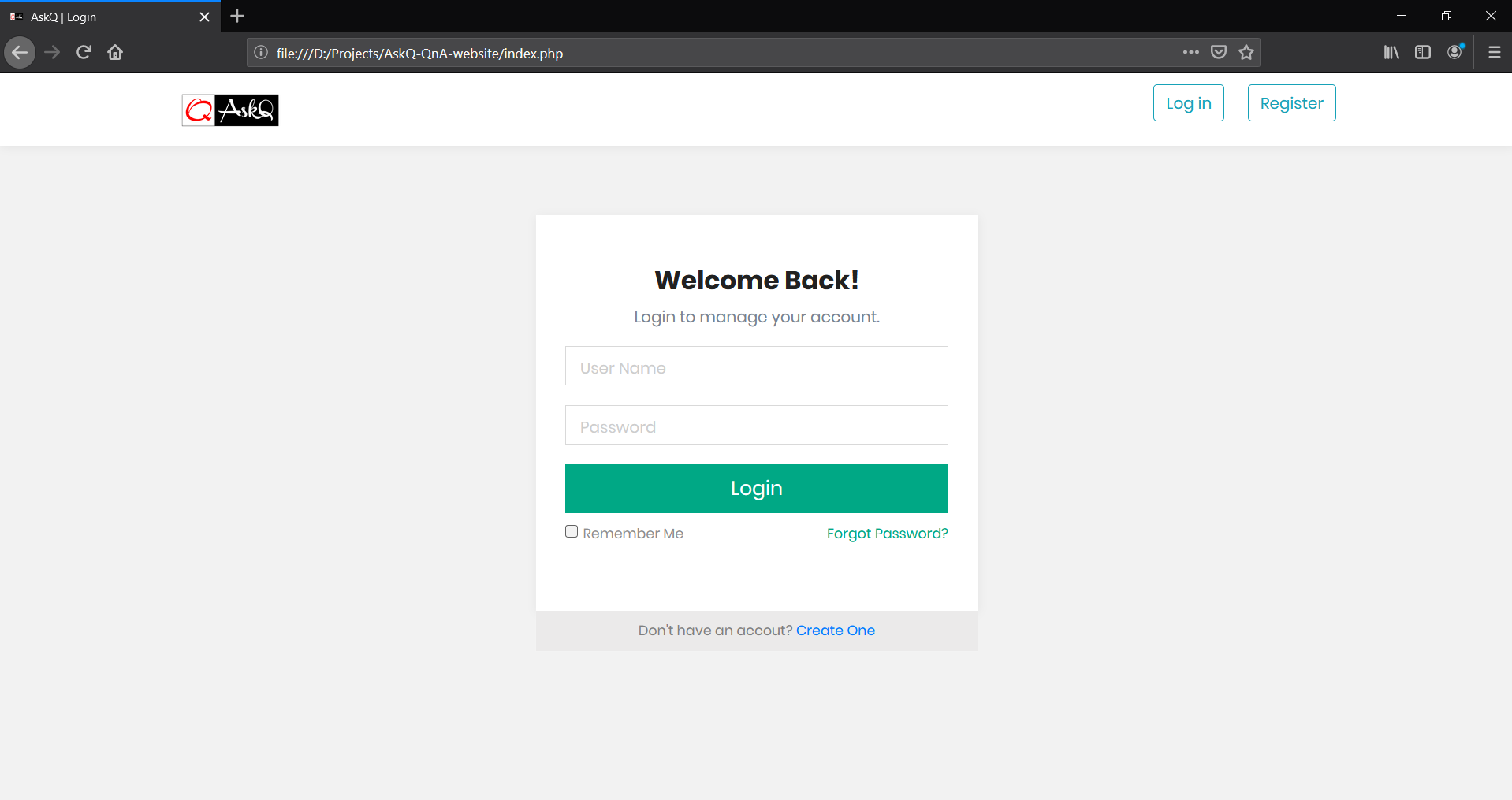 AskQ-QnA-website website preview image